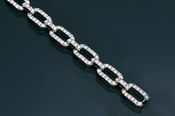 Diamond Link Bracelet by Van Cleef & Arpels. Circa 1935