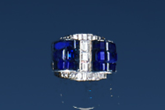 Invisibly-Set Sapphire and Diamond Ring by Boucheron, Paris