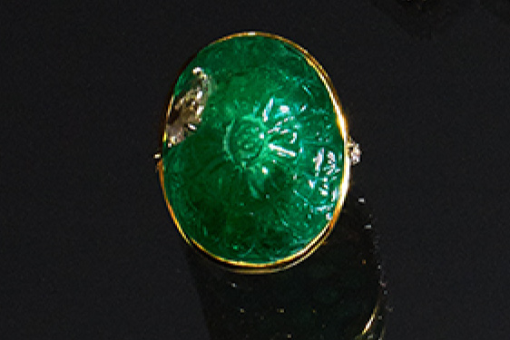 Emerald & Diamond Ring by Rene Boivin. Circa 1950