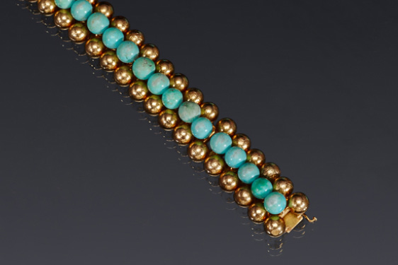 Turquoise and Gold Bracelet by Van Cleef & Arpels, Paris