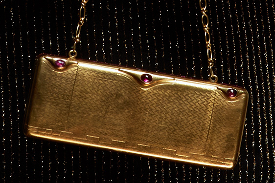 French Gold and Ruby Minaudiere