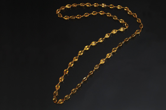 Citrine Chain in Gold