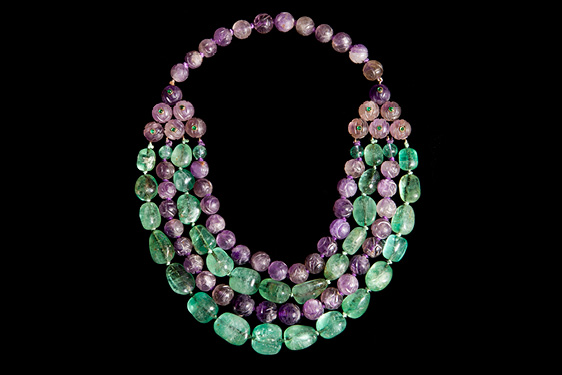 Emerald and Amethyst Necklace by Suzanne Belperron. Circa 1940