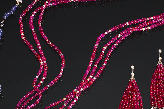 Ruby-Bead and Diamond Necklace by Van Cleef & Arpels