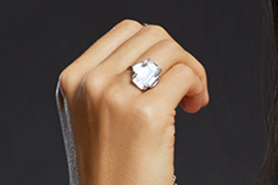 Important D Color Emerald-Cut Diamond Ring