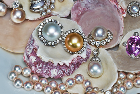 South-Sea Pearl and Diamond Brooch
