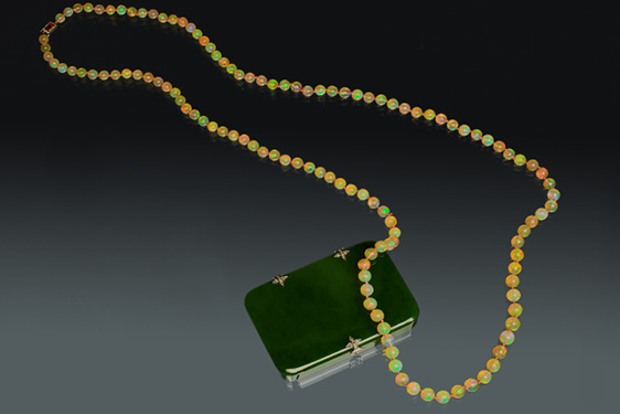 Opal Bead Necklace