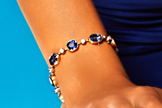 French Sapphire and Gold Bracelet