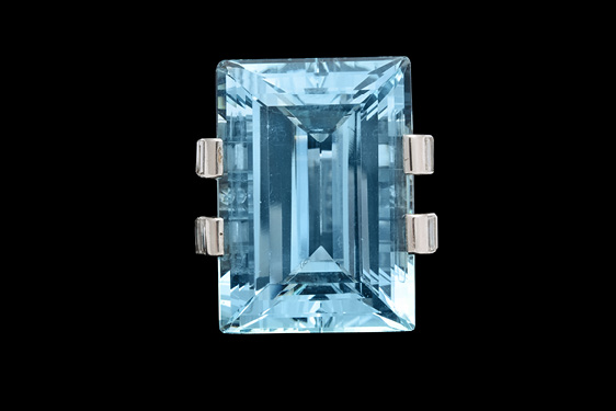 Aqua and Diamond Ring by Van Cleef & Arpels