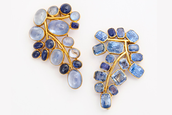 Sapphire Clips by Suzanne Belperron