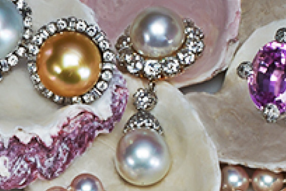 South-Sea Pearl and Diamond Brooch